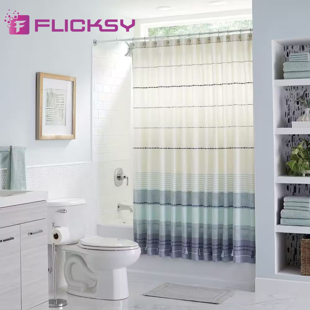 Shower curtain rod installation (2 brackets)