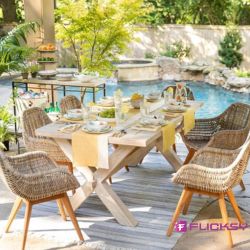 Patio dining set assembly