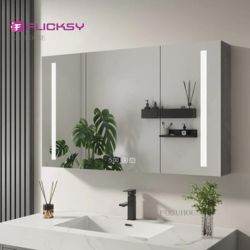 Mirror cabinet assembly and installation