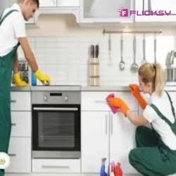 Occupied Kitchen cleaning with chimney & Appliance